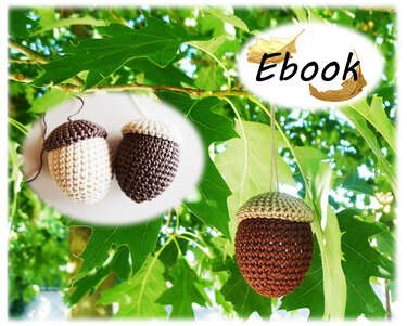 Häkelanleitung Herbst, Eichel häkeln, Eicheln