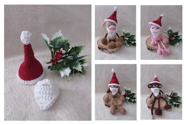 Zubehör-Weihnachts-Set für Wuschelinis - Häkeln