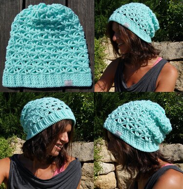 Beanie Blütenmeer (inkl. Größentabelle) - Häkeln