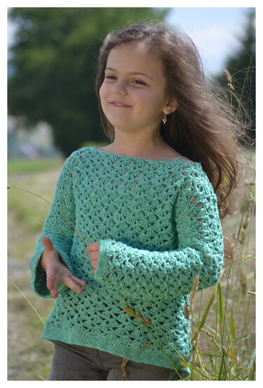 - MILA -  Sommerpullover häkeln in 16 Größen,  Shirt, Pullover, Häkelpulli - Bild 11