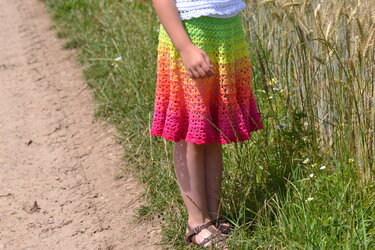 - JOSY - Sommerrock aus einem Bobbel häkeln, alle Größen ab 74 Kleinkind - 56 Damen, auch anderes Material möglich - Bild 8