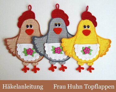 067DE Häkelanleitung Frau Huhn - PDF Zabelina CP