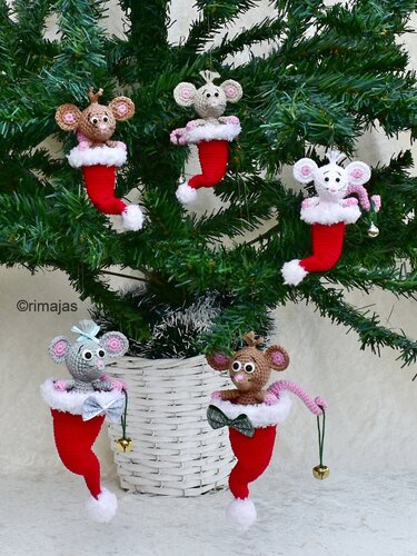 Häkelanleitung - Die Weihnachtsmäuschen - zwei Größen