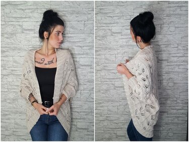 121 Strickanleitung Seelenwärmer Lochmuster Franziska