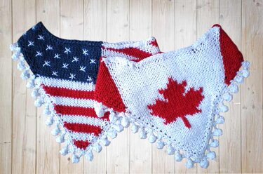 Baby Bib - Neckerchief - Knitting pattern - Bandana