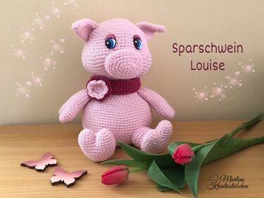 Häkelanleitung Sparschwein Louise