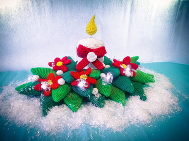 Weihnachtsgesteck - Häkelanleitung von Diana´s kleiner Häkelshop