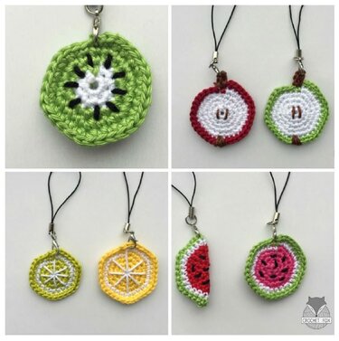 Keychain Fruits - Crochet