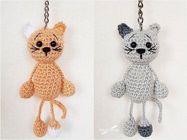 Häkelanleitung - Taschenbaumler Katze Kleo