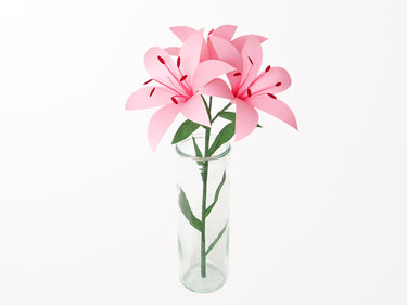 Papier-Lilien – Bastelvorlagen und Anleitung - Basteln