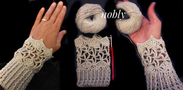 Nobly - als Häkelstulpe oder Ärmel- bzw. Bündchenabschluss - Häkeln