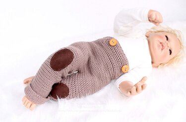 Babyhose "Bärchen", Gr. 50-104 (sticklook, einfach, schnell)