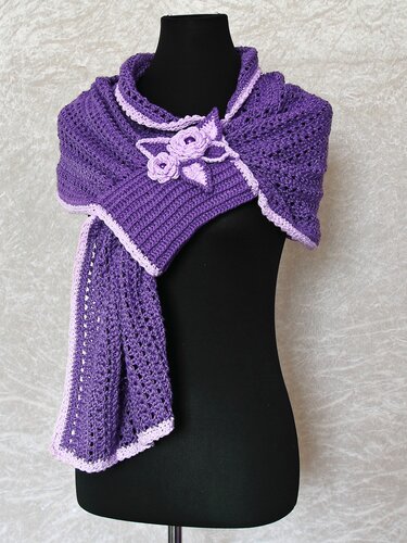 Häkelanleitung Schal // Steckschal // Stola Embrace