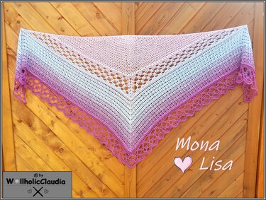 Häkelanleitung Dreieckstuch "Mona Lisa" - 2 Größen