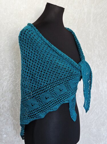 Handarbeitsanleitung: Gestricktes Dreieckstuch "Nimrodel" - Stricken