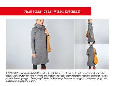 Fau Polly - gemütliches Raglankleid mit Rollkragen - Bild 2