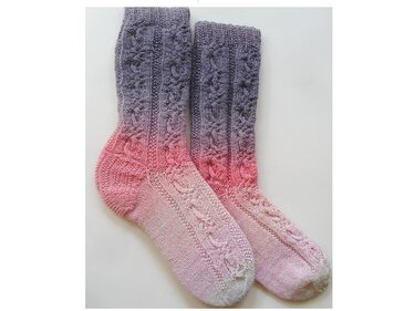 Socken  mit japanischen Muster - Stricken