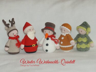 Winter-Weihnachts-Quintett - Häkeln