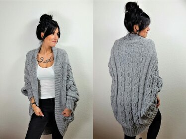 125 Strickanleitung Cardigan Seelenwärmer Kuschelzeit oversize