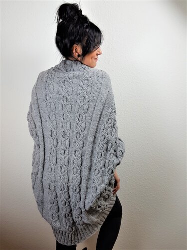 125 Strickanleitung Cardigan Seelenwärmer Kuschelzeit oversize - Bild 3