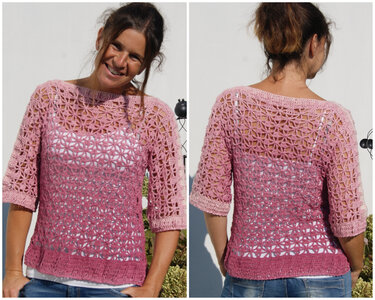 Häkelshirt TRÈS JOLIE (Gr. S/M, L/XL)