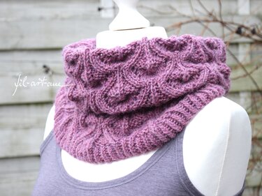 Cowl "Kjellrun", knitting pattern, easy to customize