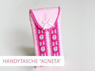 Schnittmuster kostenlos & Nähanleitung - Handytasche / Smartphonetasche “Agneta” für alle Handygrößen