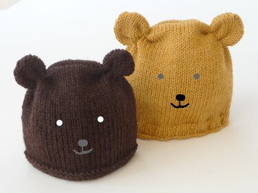 Strickanleitung  - Babymütze - Bärenmütze - No.93