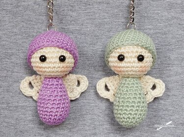 Häkelanleitung - Schlüsselanhänger Engel