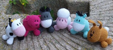 Kinderwagenkette mit Erweiterung Bauernhof - Häkelanleitung/PDF