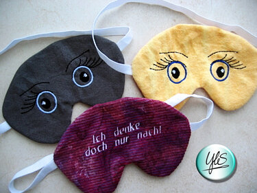 Stickdatei Schlafmaske ITH für den Rahmen 13 cm x 18 cm - Sticken