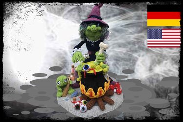 Trick or treating - Witch Morgana Pattern Amigurumi - Crochet