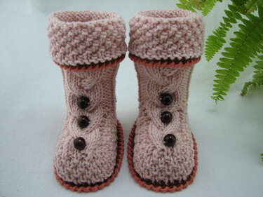 Strickanleitung Babystiefelchen "Ontario" in 3 Größen