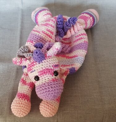 Kuscheltuch, Schmusetuch Einhorn - Häkeln