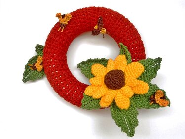 Häkelanleitung Türkranz Sunflower