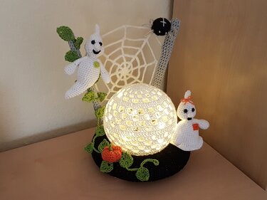 Halloweenlampe / Häkelanleitung