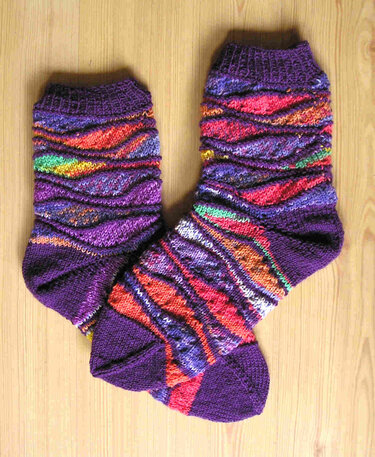Strickanleitung Socken "Abendrot"