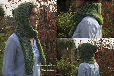 Strickanleitung für Kapuzenschal "Herbstgeflüster"