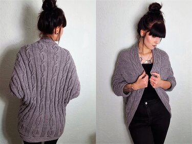 88 Strickanleitung Seelenwärmer Zopfmuster Bella 2