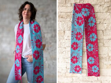 Summer scarf Blossom Magic - Double knitting pattern