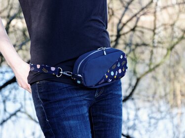 Crossbag/Bauchtasche nähen – Anleitung & Schnittmuster