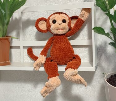 Amigurumi Little Monkey. PDF crochet pattern for plush monkey .