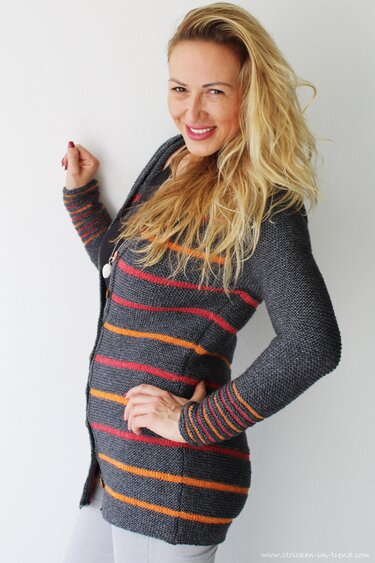 Strickanleitung für Strickjacke | Kapuzenweste BALU #3 - Bild 4