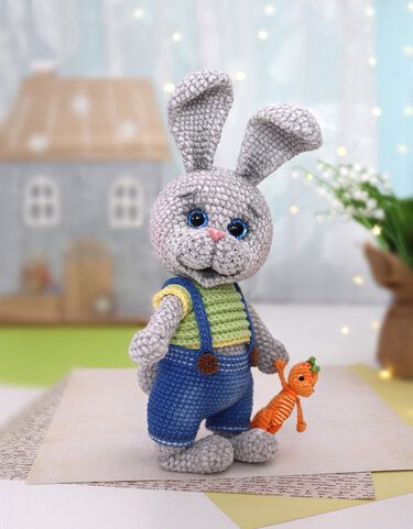 Crochet pattern Kit the Bunny (Video bunny's nose)