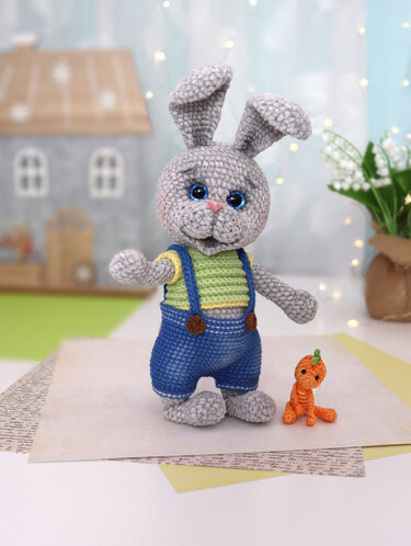 Crochet pattern Kit the Bunny (Video bunny's nose)