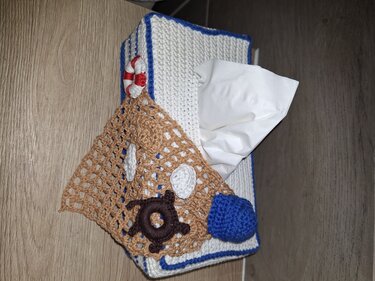 Taschentuchbox * maritim * Häkelanleitung