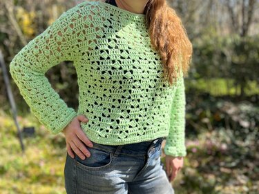 Crochet Pattern Summer Sweater "Spring Meadow"