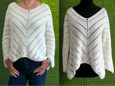 Pulli „ Symmetrie „ – nahtlos - Häkelanleitung