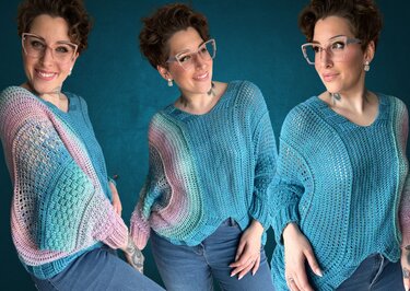 Häkelanleitung Fledermauspulli "SOFT FLOWER"