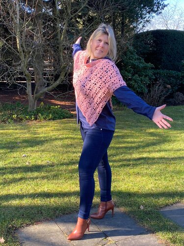 Häkelanleitung Poncho/Stola Frühlingssonne